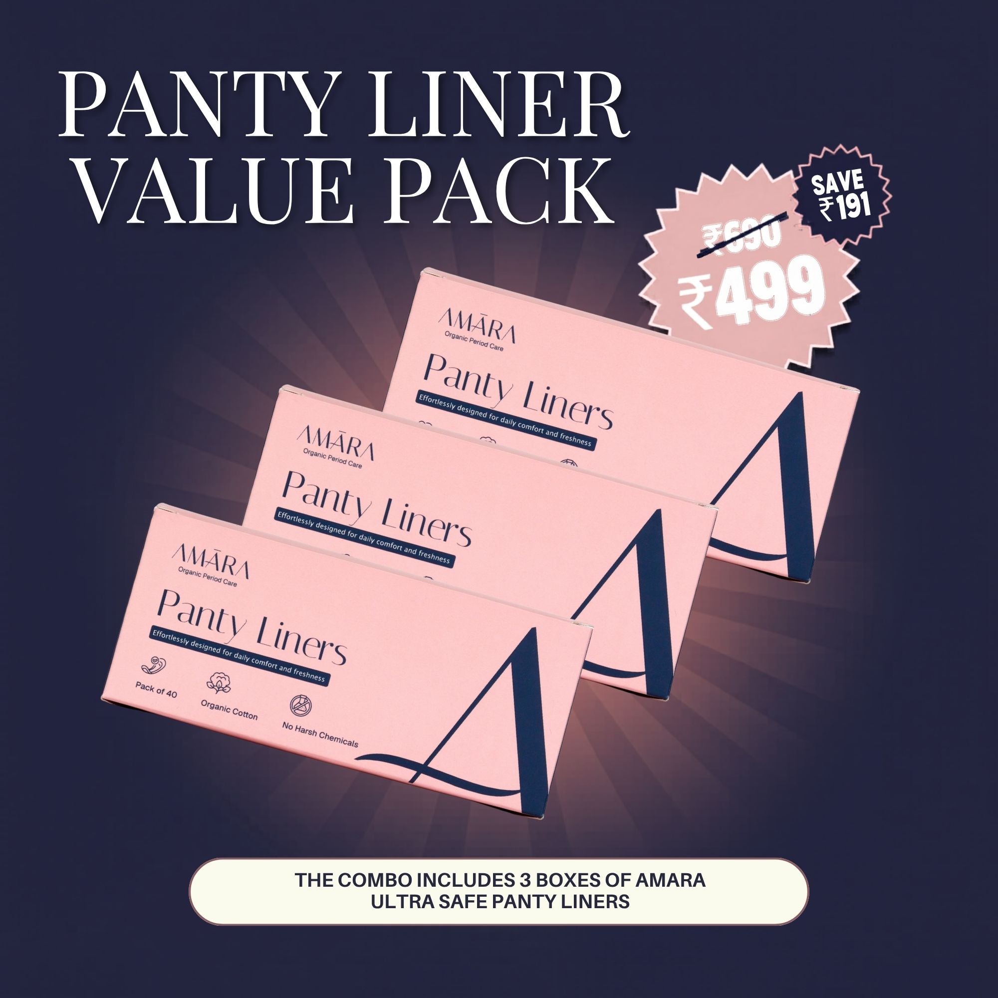 Panty Liner Value Pack (Pack of 3)