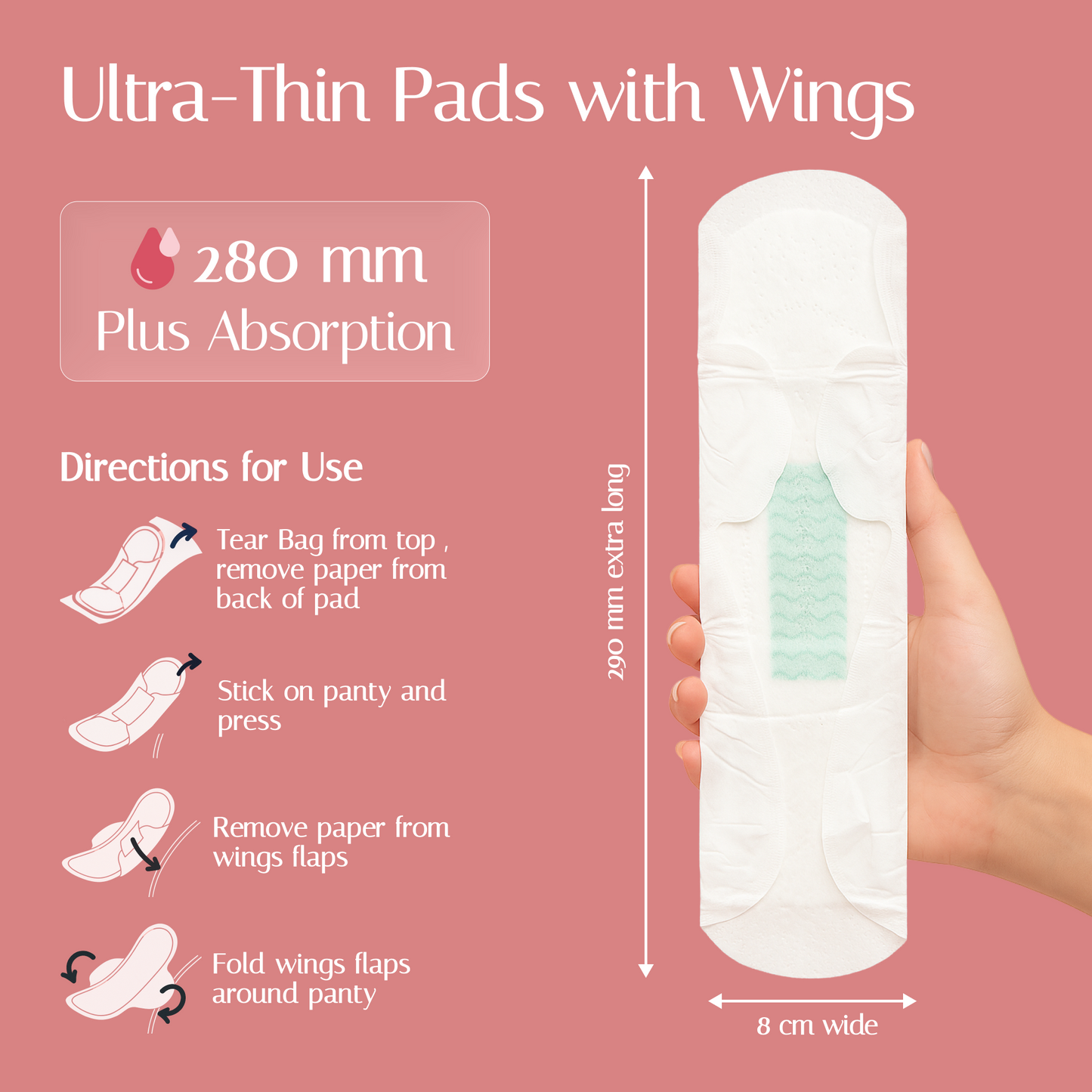 Ultra-Safe Sanitary Pads – XL+ (Heavy Flow)