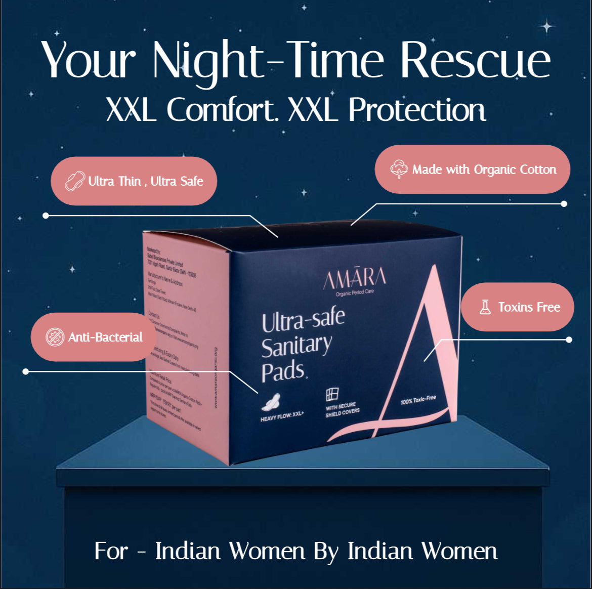 Ultra-Safe Sanitary Pads – XXL+ (Heavy Flow)