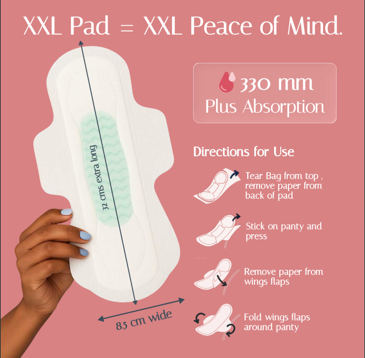Ultra-Safe Sanitary Pads – XXL+ (Heavy Flow)